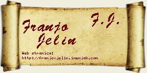 Franjo Jelin vizit kartica